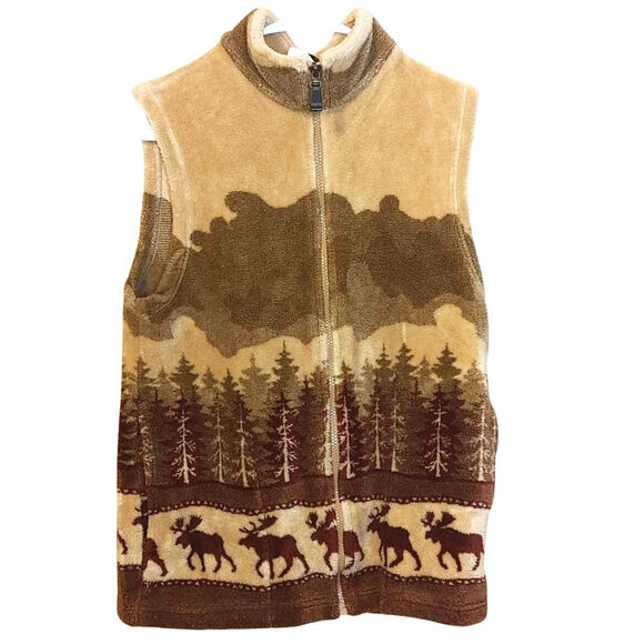 Cityscape Plush Vest Moose Size Medium Acrylic Moose Tree Nature HIking Camping - Picture 1 of 9